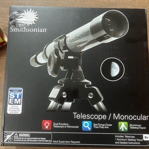 Smithsonian Black Telescope/Monocular for Kids